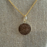 Large Upcycled LV Trunks & Bags Charm on GF Chain Necklace - choose your favorite color!