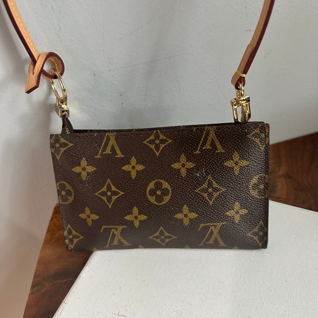 The Junco - Upcycled LV Monogram Wristlet in Vachetta