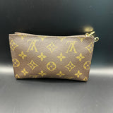 The Junco Wristlet - Vintage Monogram in Black