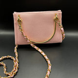 The Junco Crossbody Bag with Gold Handles - Pale Pink Dior