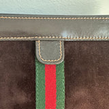 The Junco - Brown Suede Vintage Gucci GG Crossbody (larger)