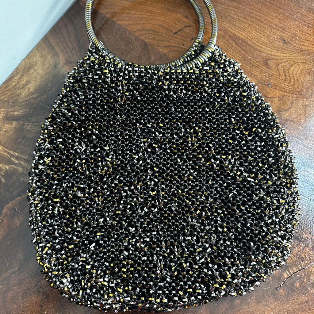 Anteprima Wirebag Standard Tote in Black, Silver and Gold