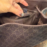 The Albatross Shoulder Bag - Vintage Gucci GG in Chocolate Brown Canvas