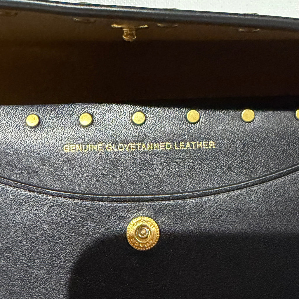 The Junco Wristlet - Black Leather Coach