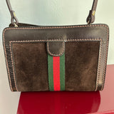 The Junco - Brown Suede Vintage Gucci GG Handbag (smaller)
