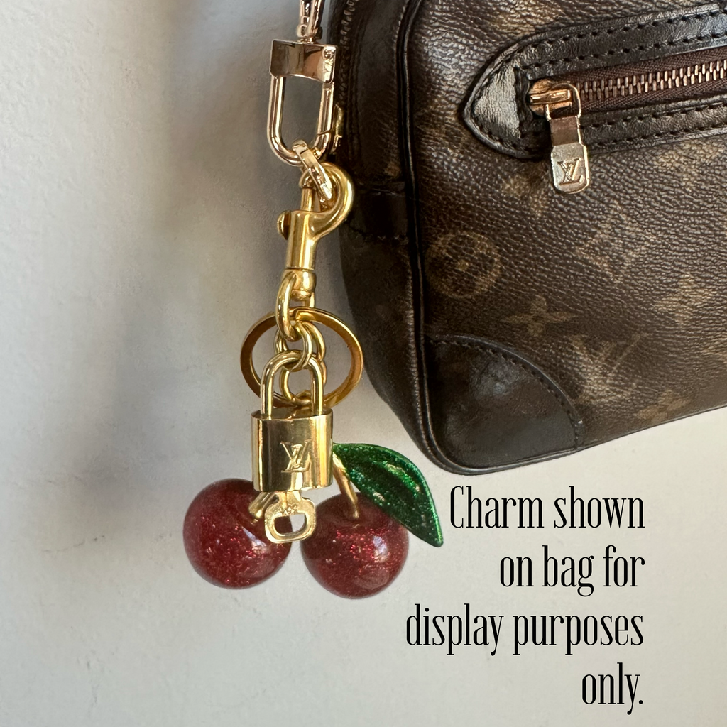Authentic LV Padlock with Cherries Bag Charm/Keychain