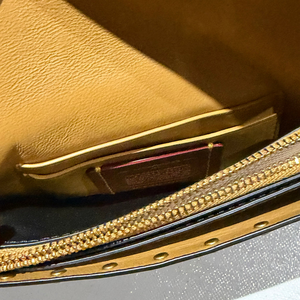 The Junco Wristlet - Black Leather Coach