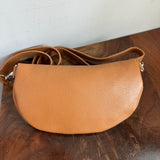 Camel Leather Prada Tag Sling/Fanny Pack Bag Silver (larger)