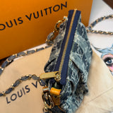 The Mini Falcon - Vintage LV in Blue Denim