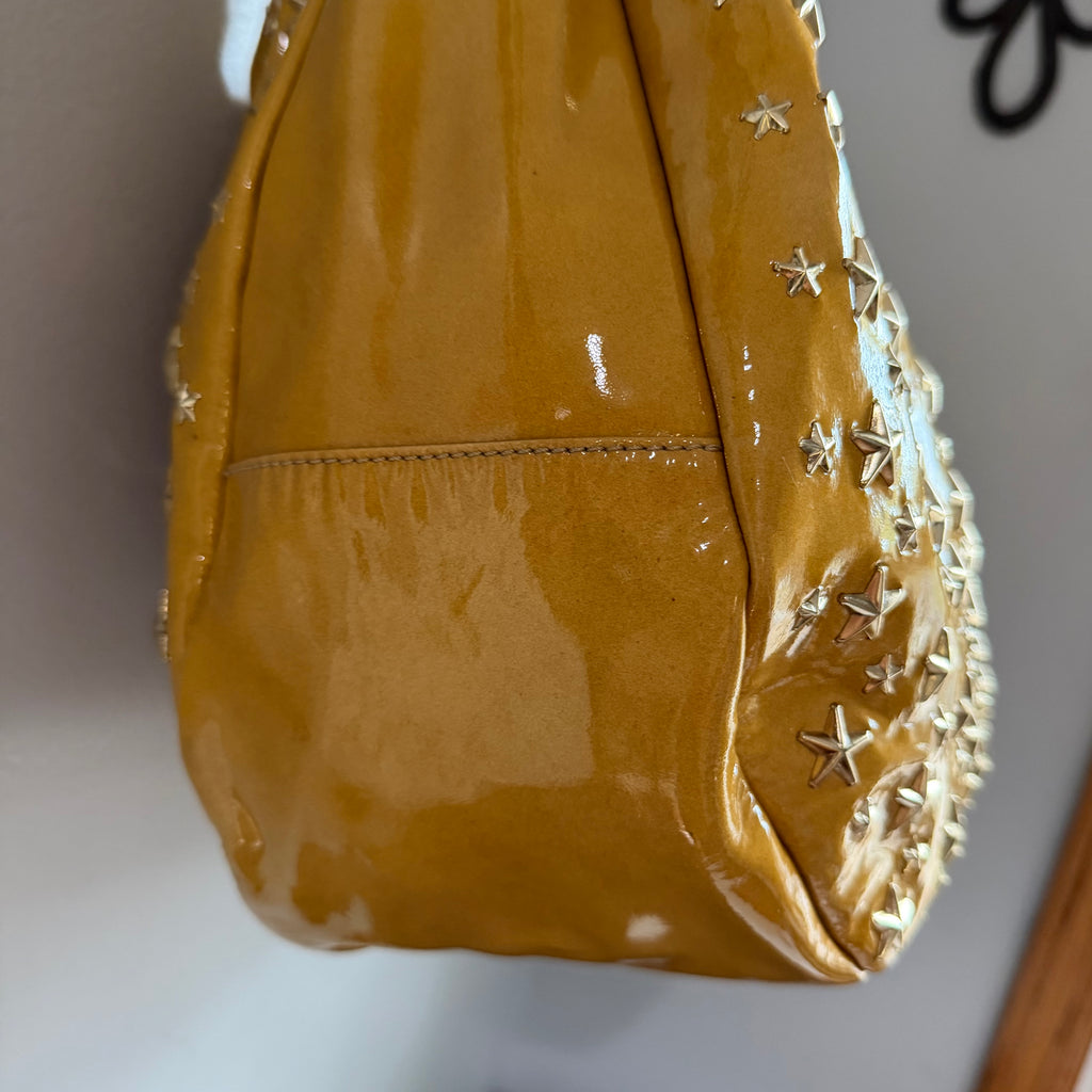 The Peacock Hobo - Vintage Jimmy Choo Star Stud Sky Bag in Golden