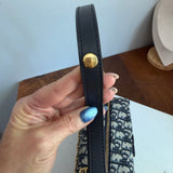 The Junco Crossbody - Dior Trotter Canvas in Navy (with TWO straps!)