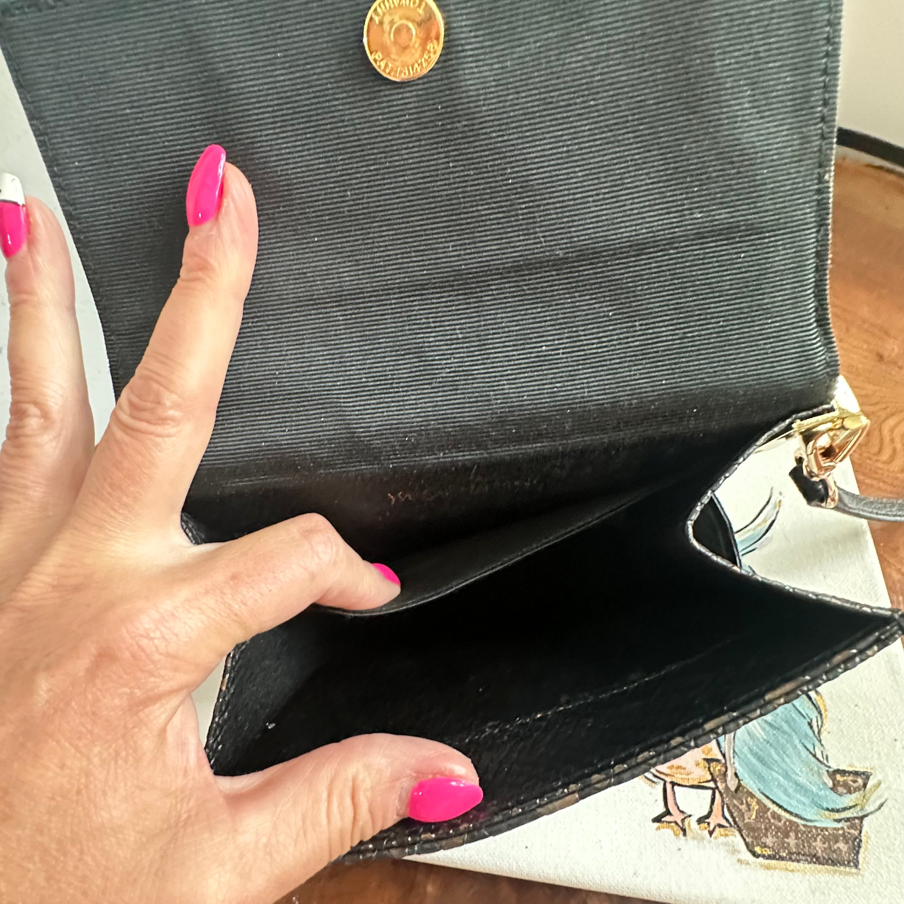 The Junco Crossbody - Vintage YSL in Black Snakeskin