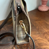 The Swan Crossbody - Vintage Burberry in Nova Check/Brown Leather