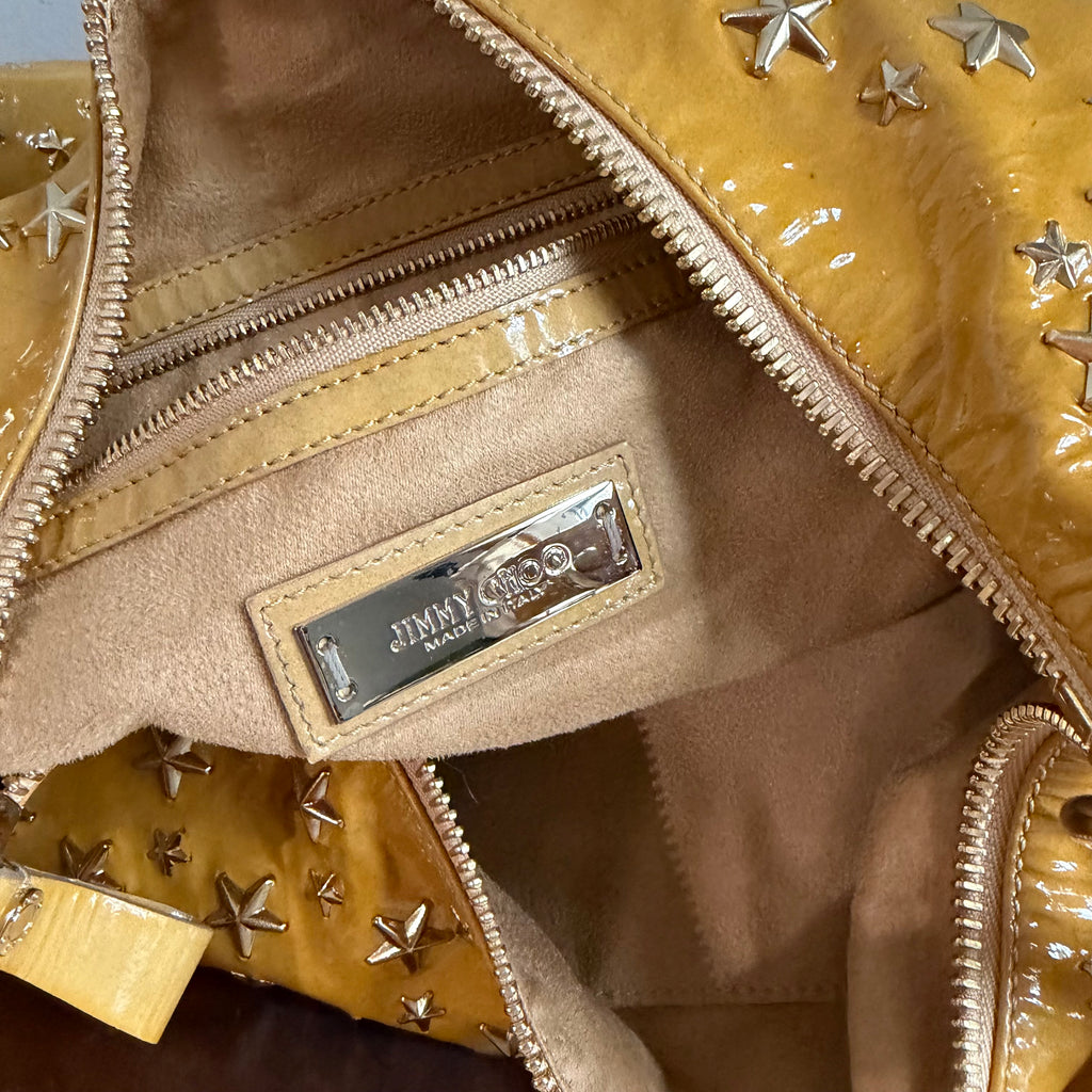 The Peacock Hobo - Vintage Jimmy Choo Star Stud Sky Bag in Golden