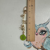 Upcycled LV Bag Charm Set in Lucky Green