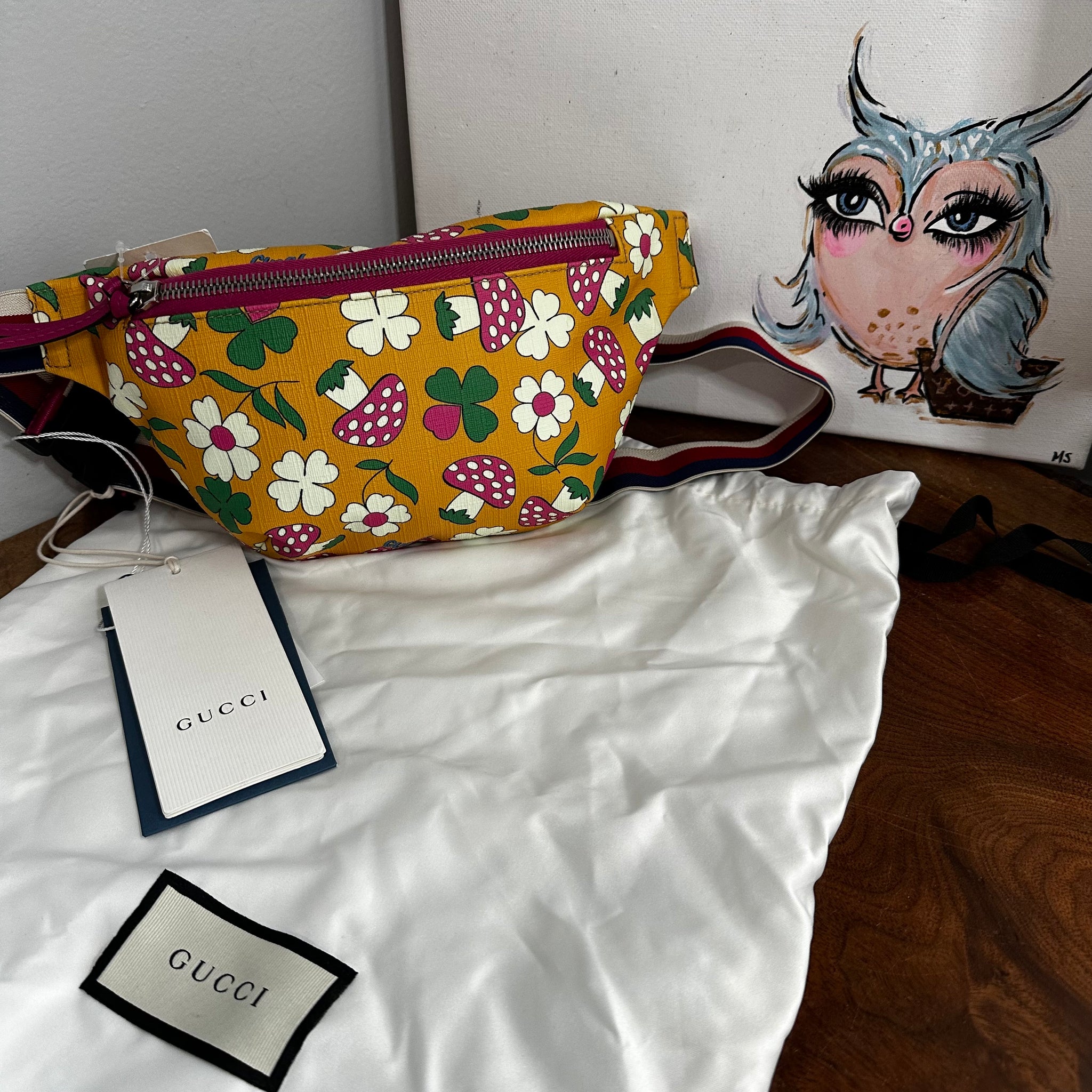 Upcycled Gucci GG classic vintage monogram bag into barrettes set clips Vintage GUCCI Web GG Monogram Canvas Leather Travel Toiletry  main image 3