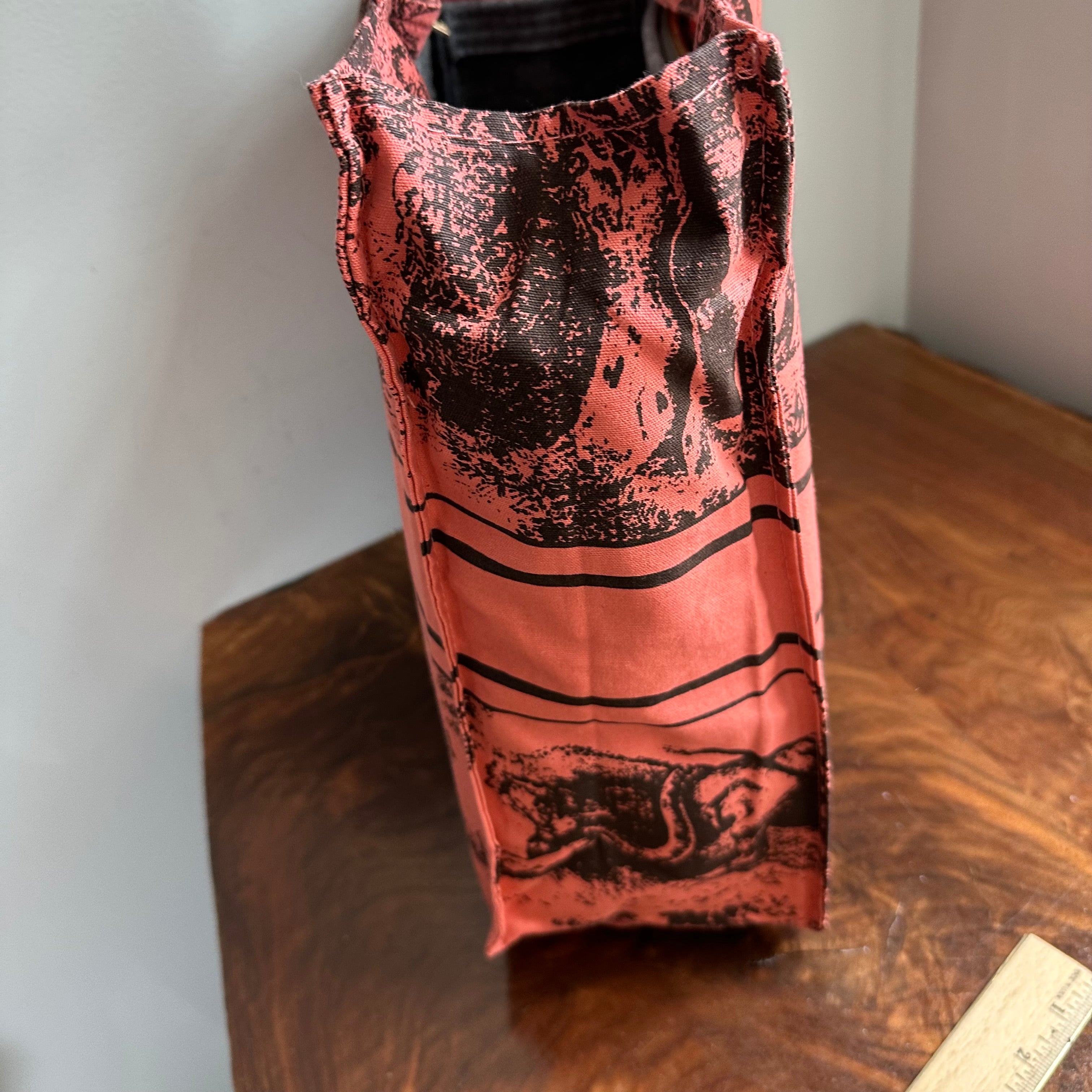 The Tote Bag - Canvas Dior in Salmon Pink/Graphite