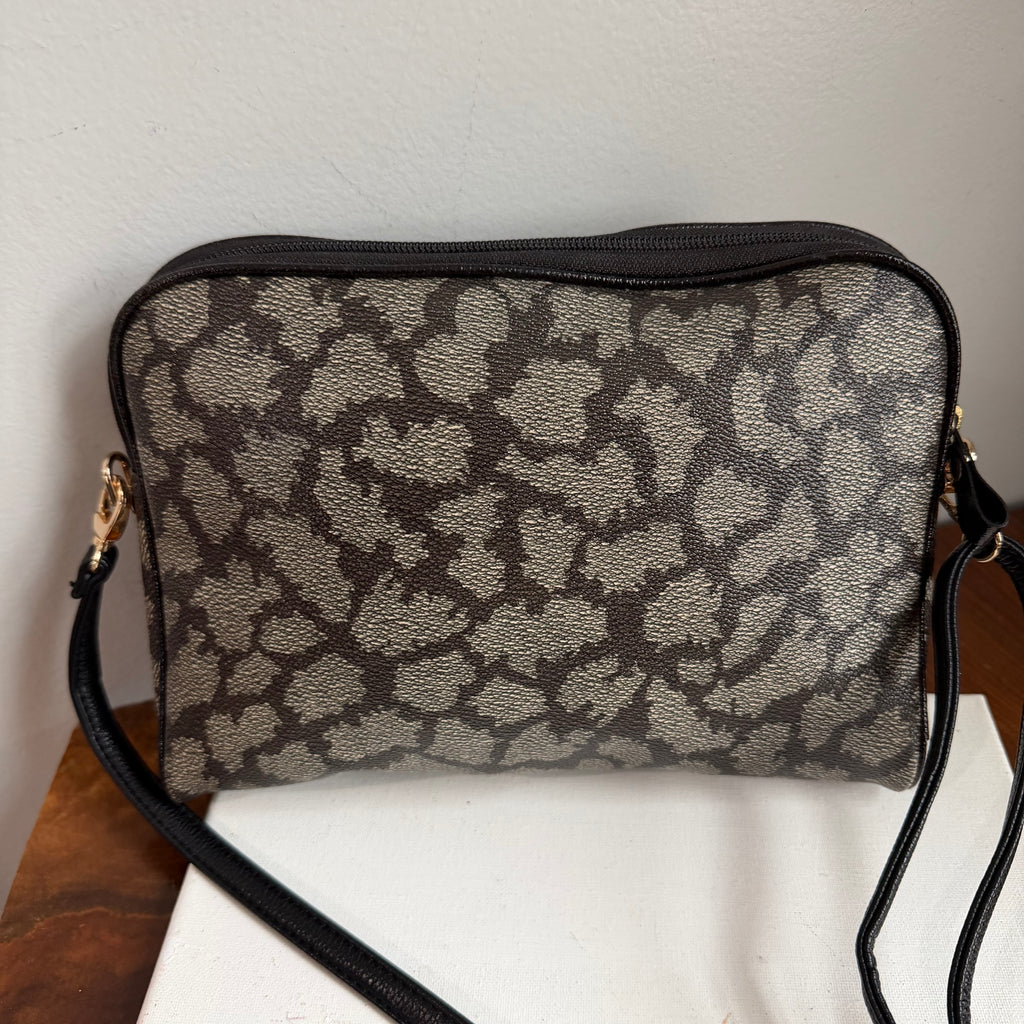 The Junco Crossbody - Vintage YSL in Giraffe Print with Black