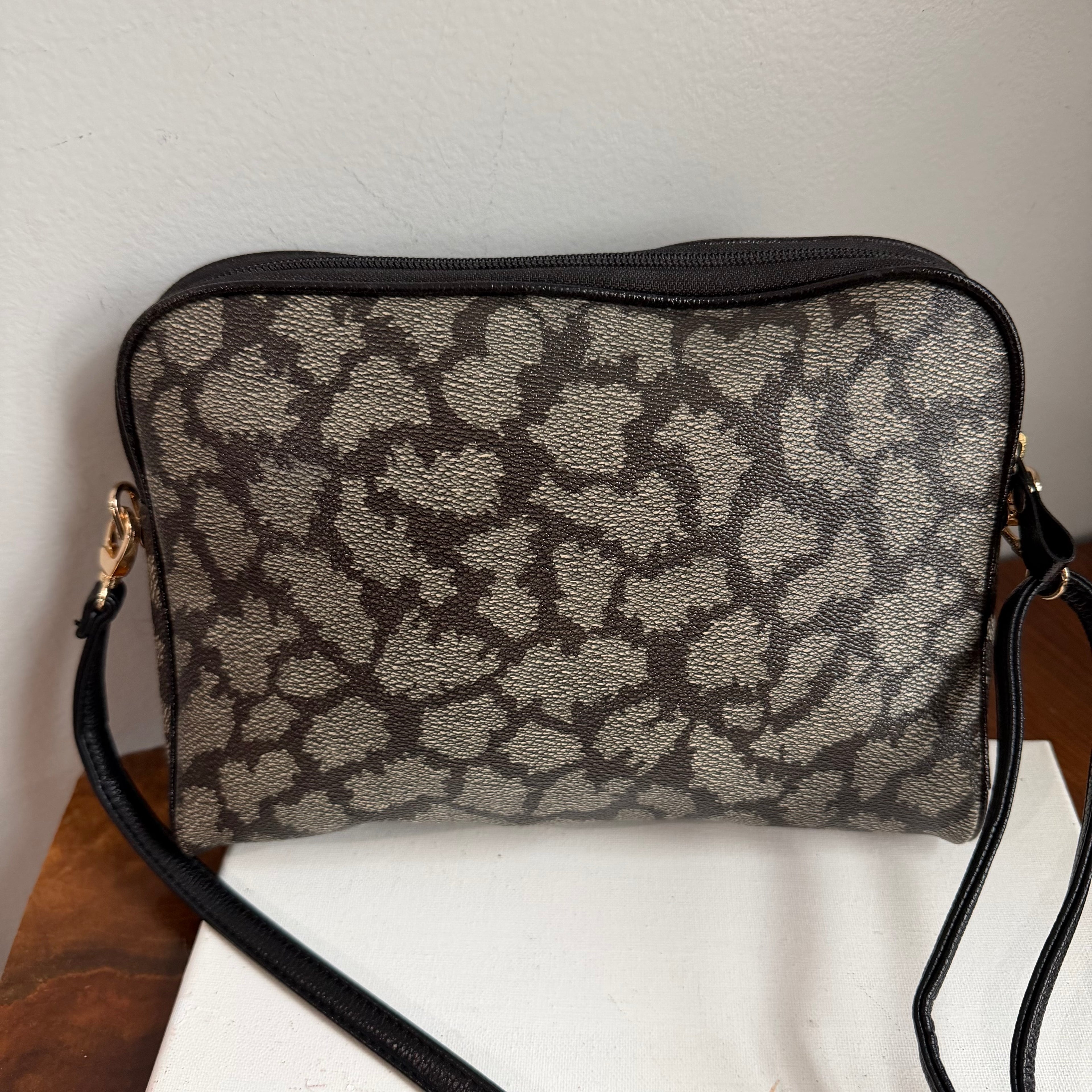 The Junco Crossbody - Vintage YSL in Giraffe Print with Black