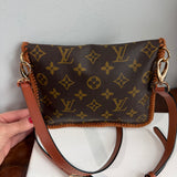 The Falcon Crossbody - Vintage Monogram in Light Tan