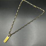 Louis Vuitton Zipper Pull on Gold-Filled Paperclip Chain