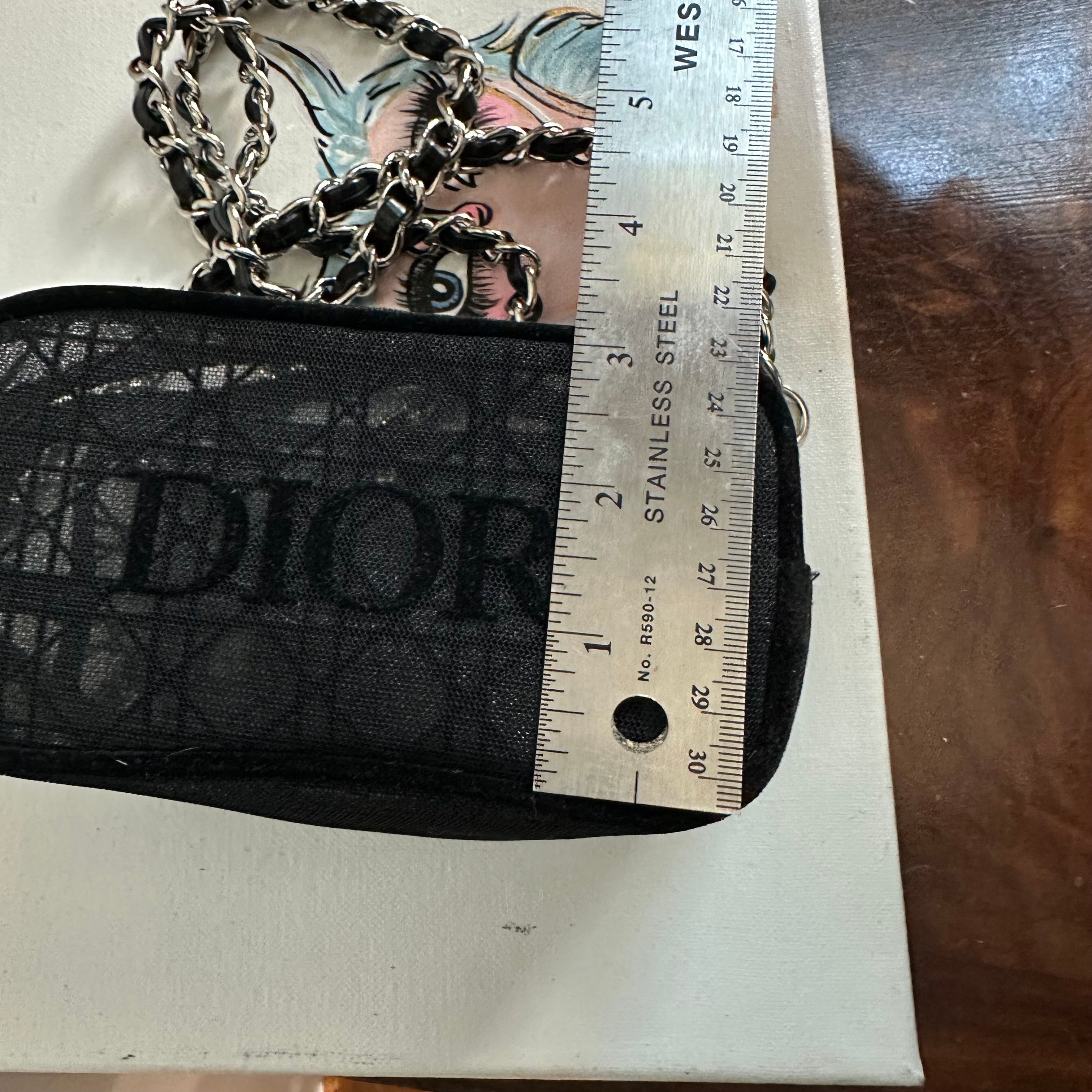 The Junco Crossbody Bag - Dior in Black Mesh