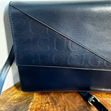 The Swan - Vintage Gucci GG Crossbody/Shoulder/Clutch Bag in Navy Leather