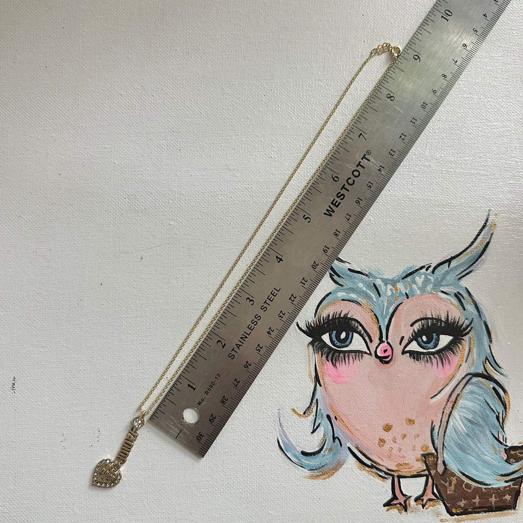 Upcycled J'ADior Zipper Pull on Gold-Filled Chain Necklace