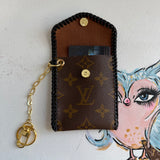 The Cardinal - Monogram LV Card Holder/Keychain in Black
