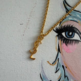 YSL Zipper Pull Necklace - Gold