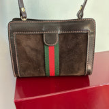 The Junco - Brown Suede Vintage Gucci GG Handbag (smaller)
