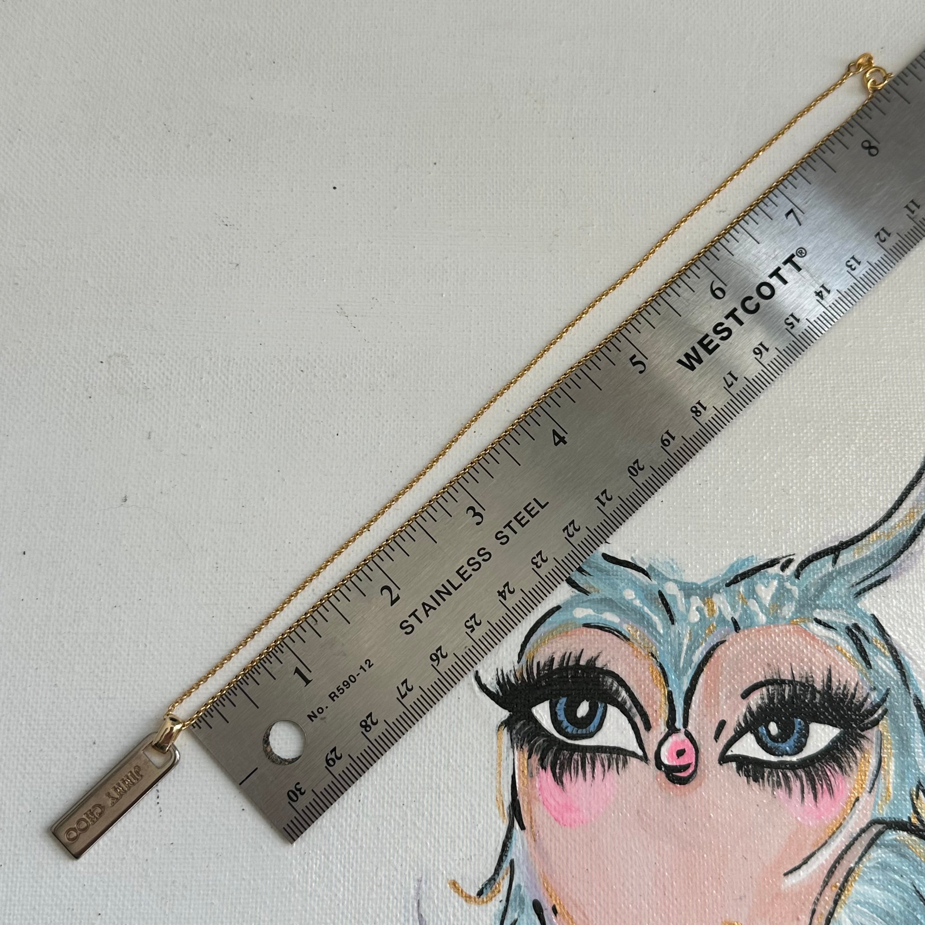 Upcycled Jimmy Choo Zipper Pull Necklace