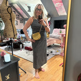The Junco Crossbody/Belt Bag - Vintage Gucci Horsebit in Yellow Suede