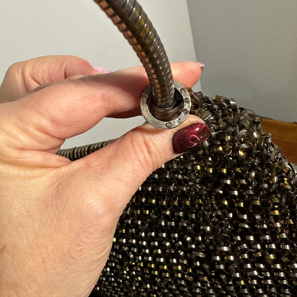 Anteprima Wirebag Standard Tote in Black, Silver and Gold