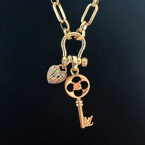 Repurposed Louis Vuitton Necklace\
