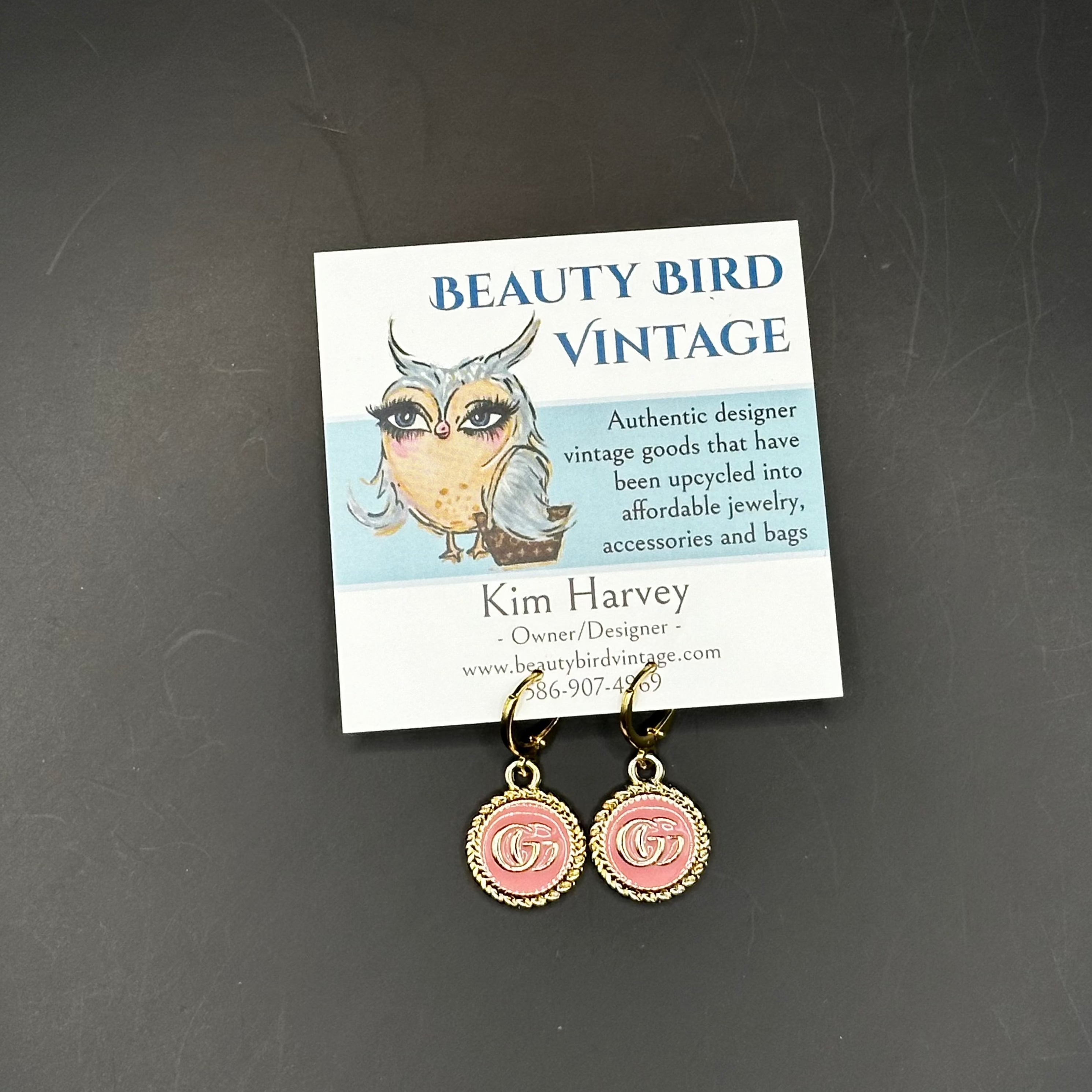 Pink/Gold Gucci GG Earrings