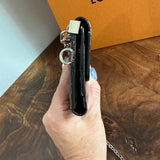 The Junco Wallet on Chain - Vintage Monogram in Black