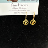 Circle LV Earrings - Simple Gold Hoops