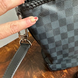 The Peacock Messenger/Laptop Bag in Cobalt Damier