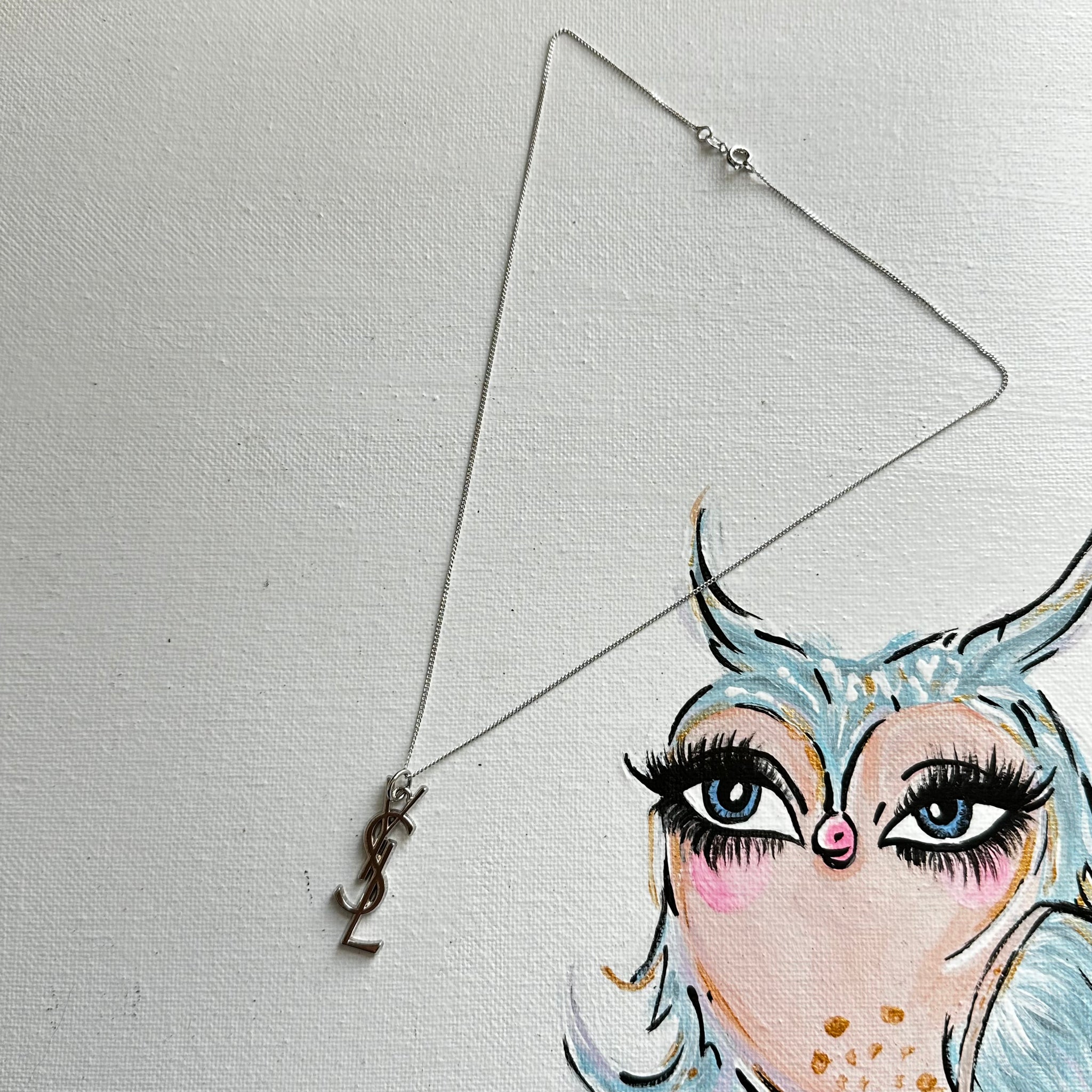 YSL Zipper Pull Necklace - Silver – Beauty Bird Vintage