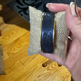 Adjustable Bracelet Cuff in Blue/Purple GG Print