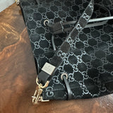 The Peacock Crossbody - Vintage Suede GG in Black