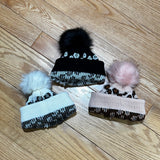 Leopard Pom Beanie Hat - LV