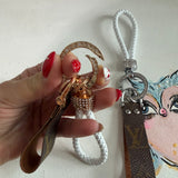Upcycled Louis Vuitton Key Chain / Bag Charm