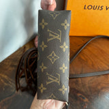 The Junco Crossbody Bag - Vintage Monogram in Dark Brown Fringe