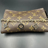 The Junco Wristlet - Vintage Monogram in Black