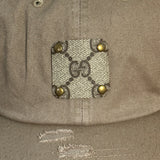 Tan Distressed Hat - Brown GG