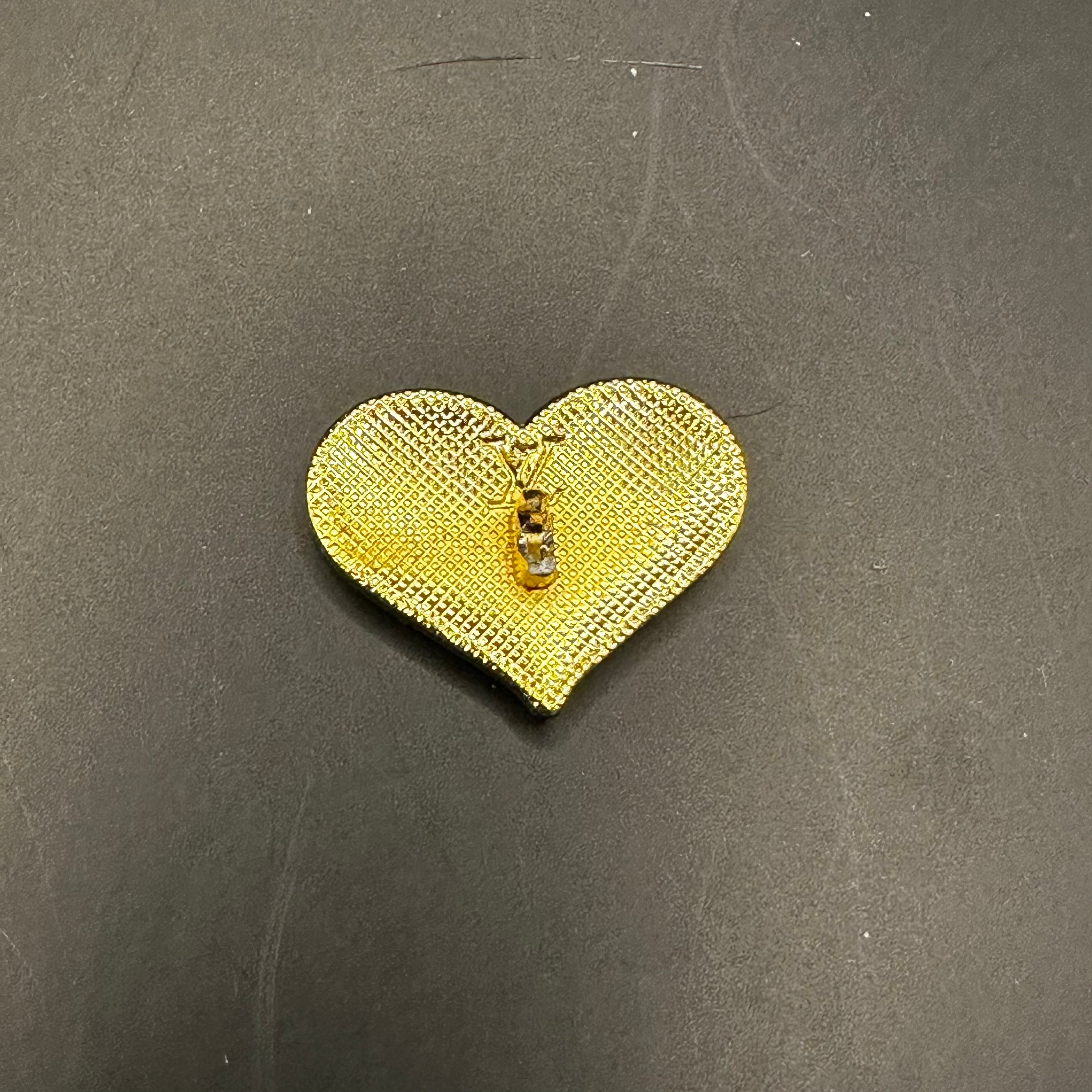 Black or White LV Heart Stud Earrings