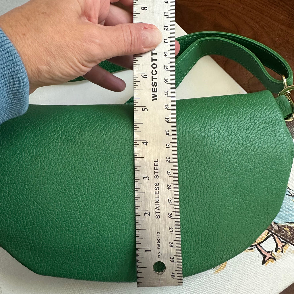 Green Leather Prada Tag Sling/Fanny Pack Bag Gold (larger)