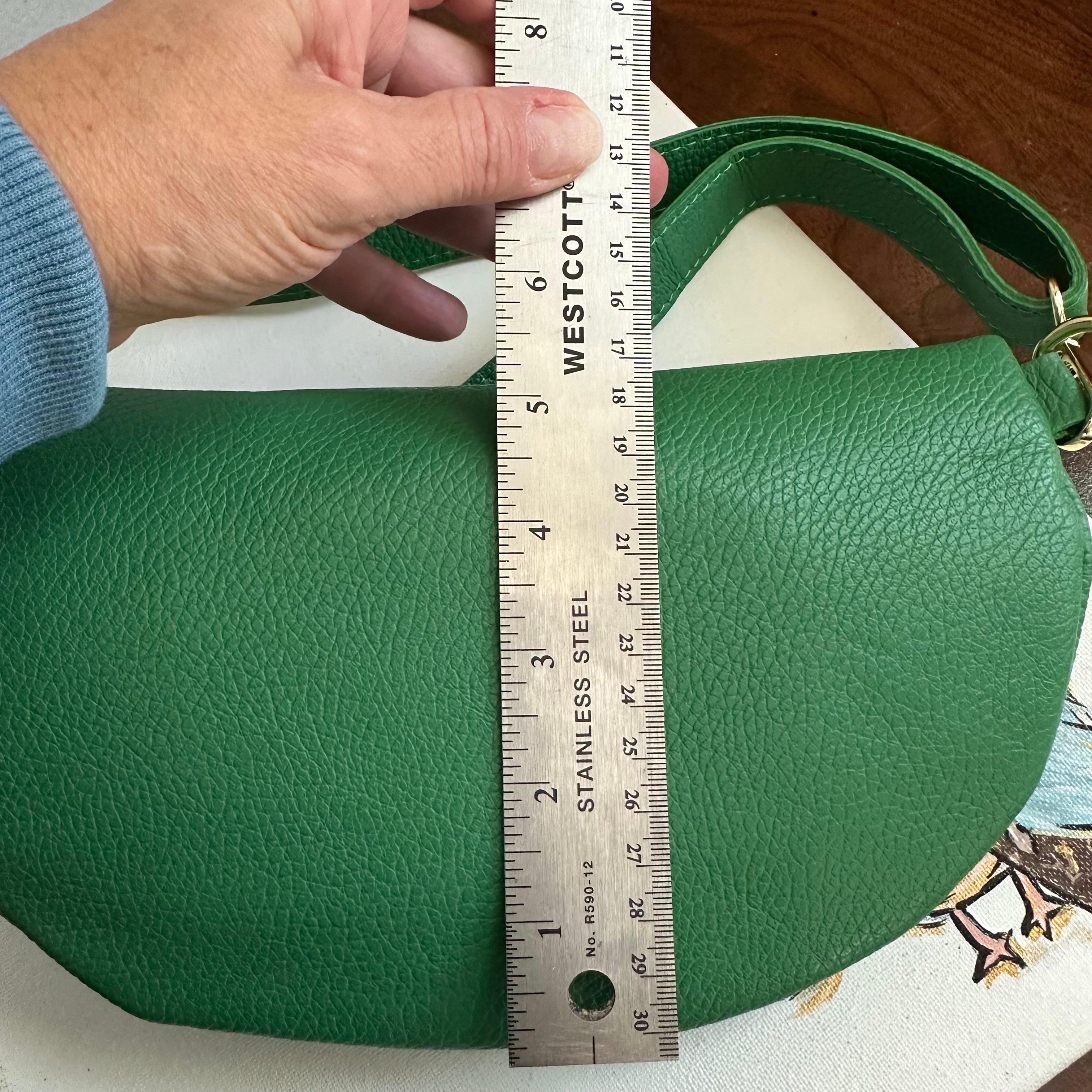 Green Leather Prada Tag Sling/Fanny Pack Bag Gold (larger)